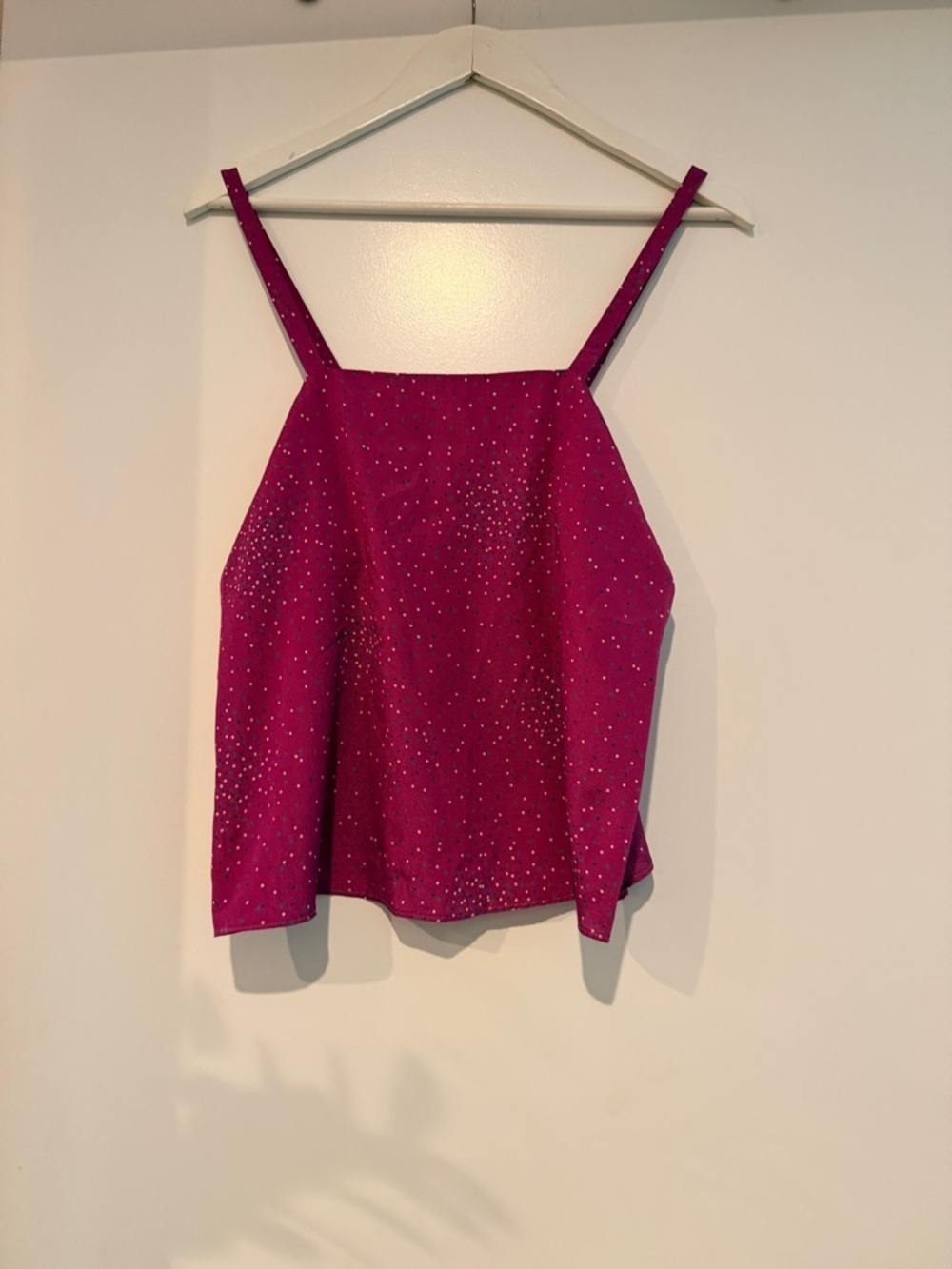 Source Unknown Fuchsia Sparkle Spaghetti Strap Tank